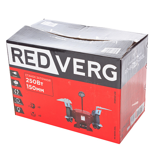 Станок точильный RD-BG150-250L RedVerg 