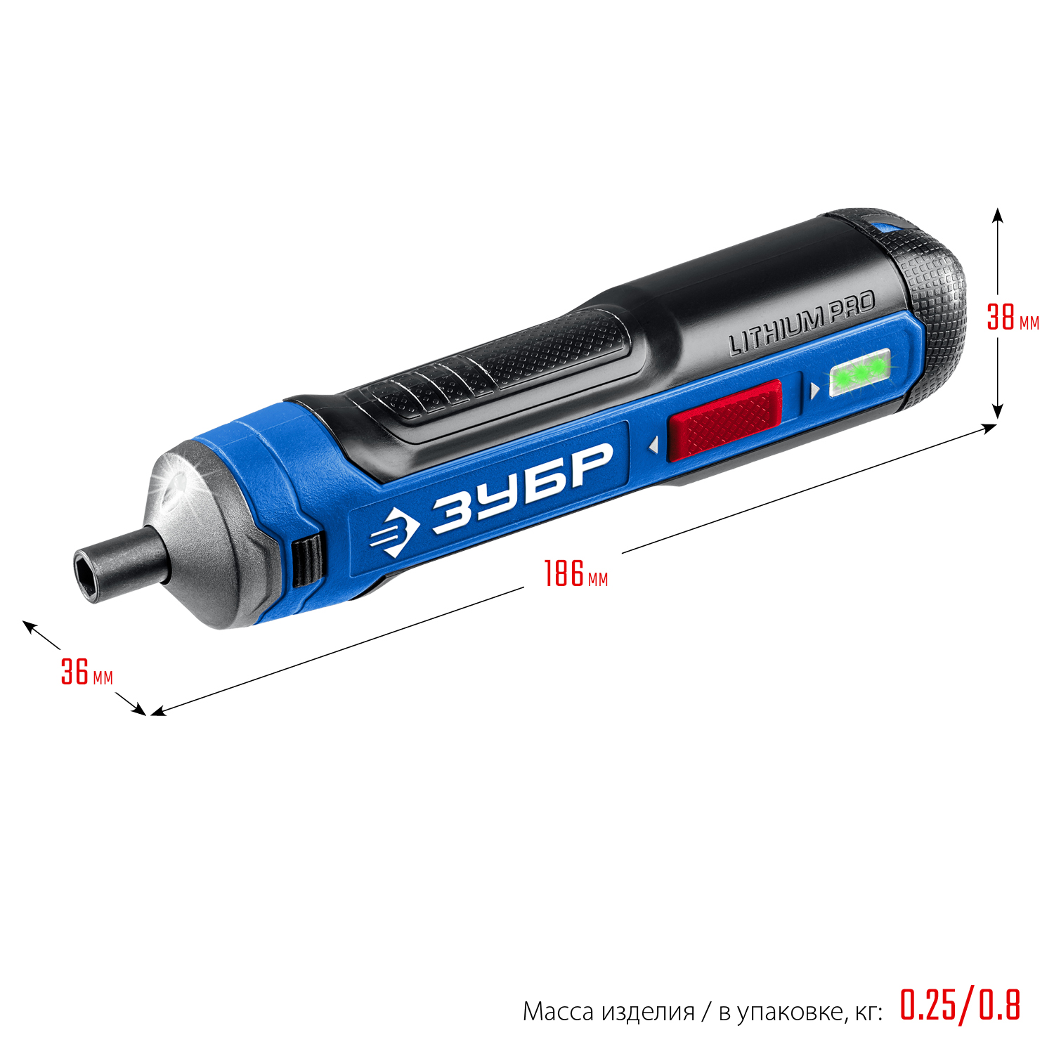 Аккум. отвертка ЗУБР ZUBR GO 4 Vmax  кейс, 33 биты