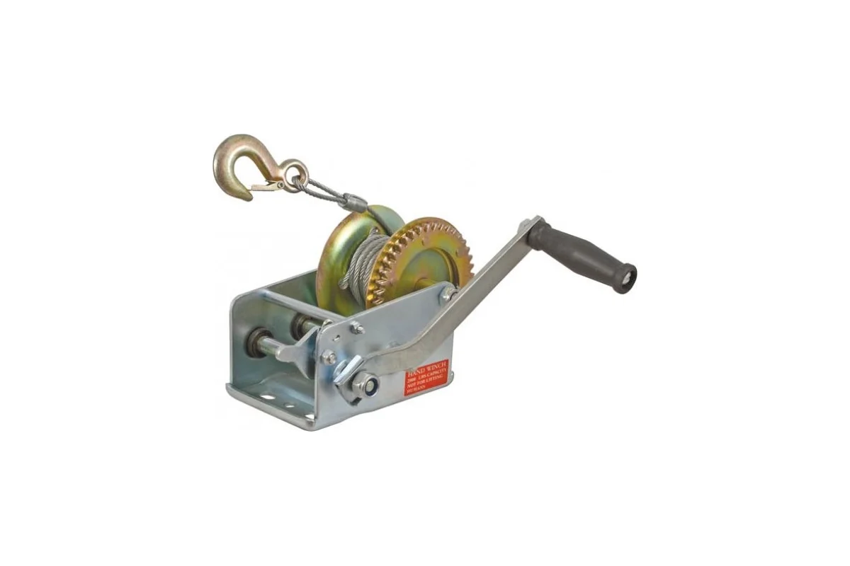 Лебедка 1т шестеренчатая,трос стальной 9,5мх5мм
